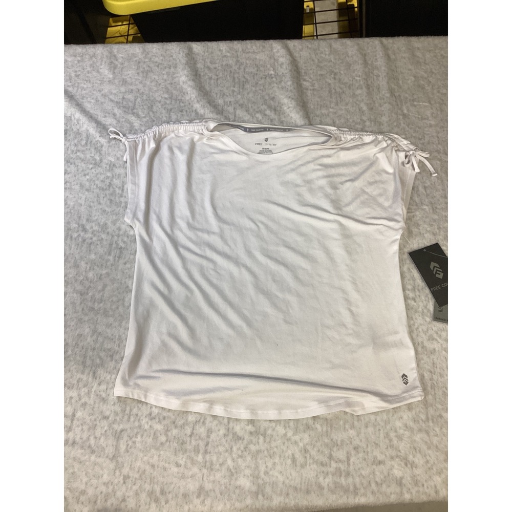 Free Country Womens Microtech Chill Dolman Sleeve Top White Medium 7ILAS4327 NWT